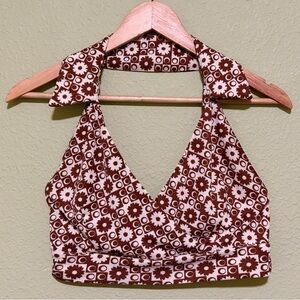 ✦ Le Lis ✦ Retro Collared Halter Crop Top ✦ Size Small ✦